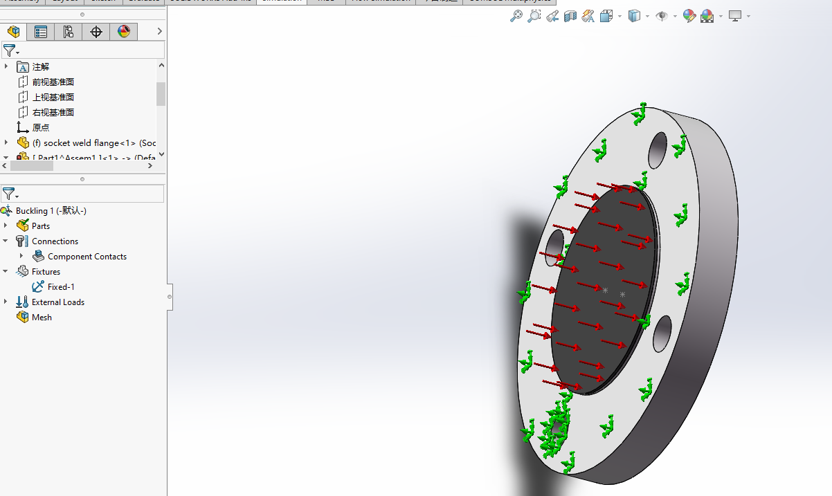 How used SOLIDWORKS Simulation for self adhesive rubber flange protection material