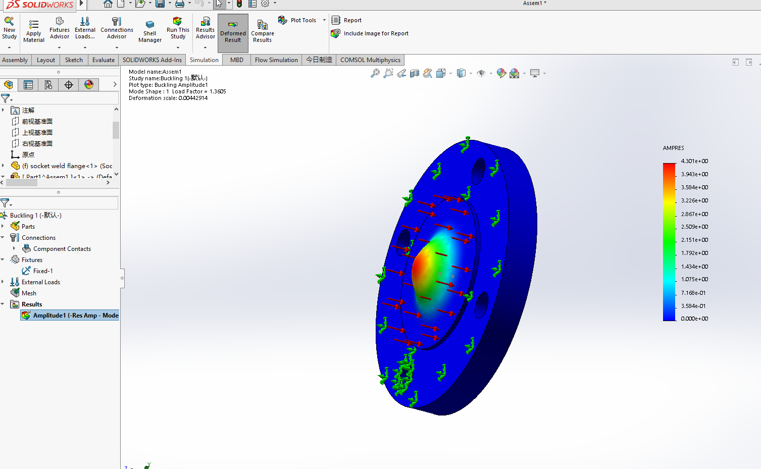 How used SOLIDWORKS Simulation for self adhesive rubber flange protection material